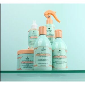 Nature Spell Growth Complex 5pc Hair Care Set Shampoo Conditioner Mask Oil Mist